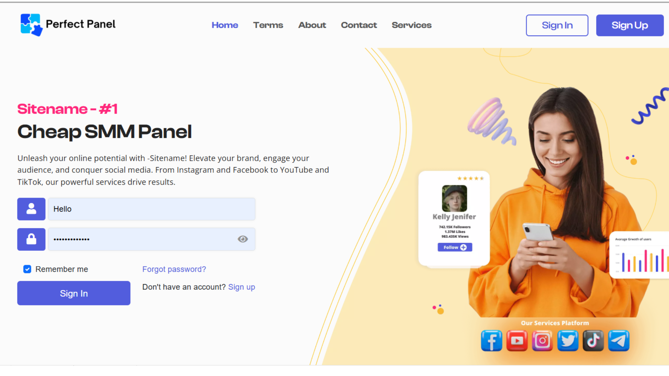 SMM Star - Perfect Panel Complete Website